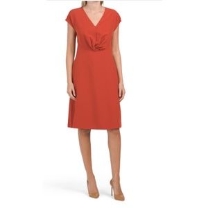 New Tahari ASL V-neck Sheath Dress